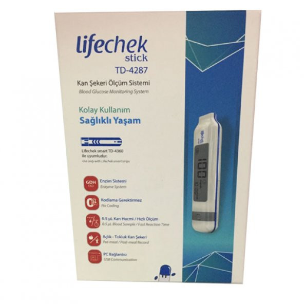 Lifechek Stick TD-4287 Kan Şeker Ölçüm Cihazı