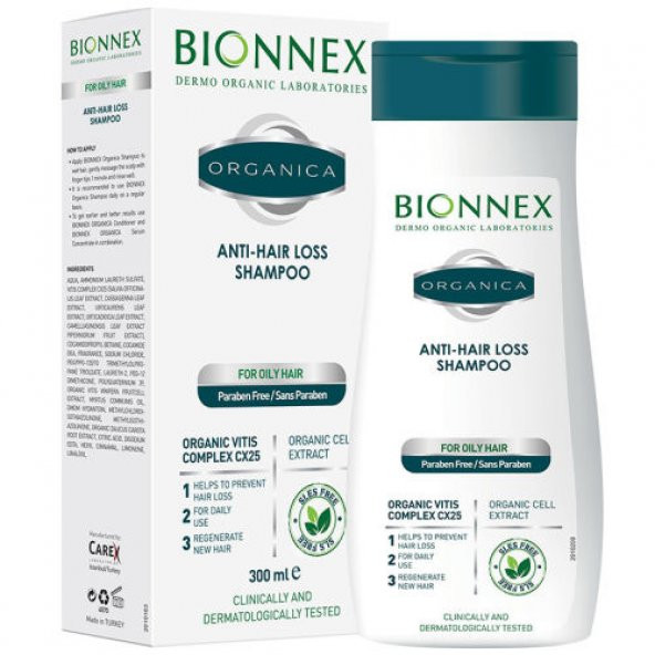 Bionnex Organica Saç Dökülmesi Karşıtı Şampuan-Yağlı Saçlar İçin 300 ml