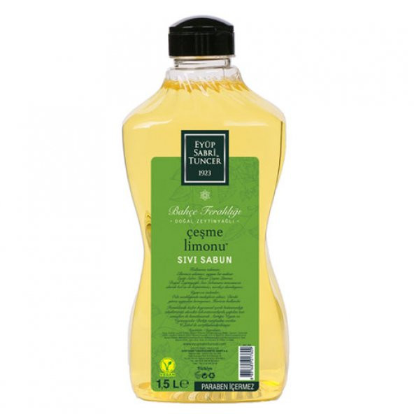Eyüp Sabri Tuncer Doğal Zeytinyağlı Sıvı Sabun Çeşme Limonu 1,5 Litre Pet Şişe