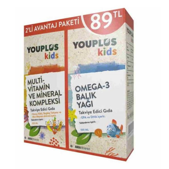 Youplus Kids Multivitamin 100ml + Balık Yağı 100ml Set - 2