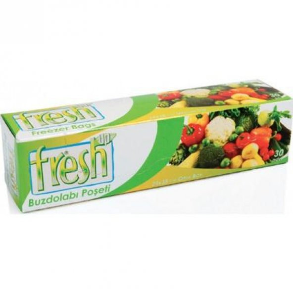 Fresh-Up Buz Dolabı Poşeti Orta 30 Adetli 24x38