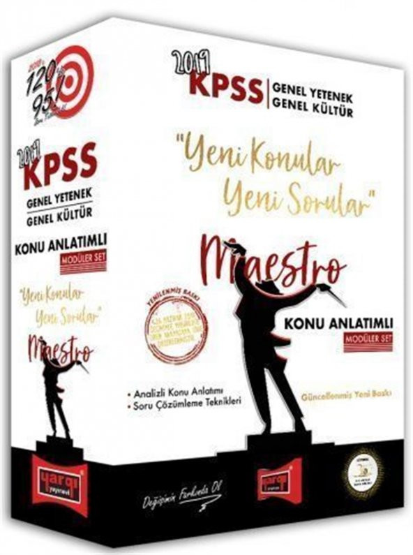 Yargı Yayınları 2019 KPSS Genel Yetenek Genel Kültür Maestro Konu Anlatımlı Modüler Set