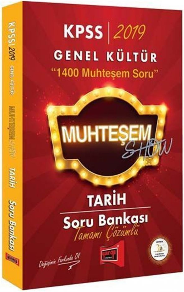 Yargı Yayınları 2019 KPSS Muhteşem Show Tarih Tamamı Çözümlü Soru Bankası
