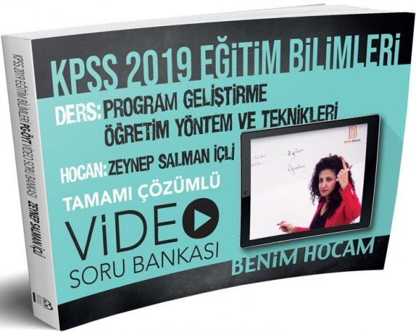 Benim Hocam Yayınları 2019 KPSS Eğitim Bilimleri Program Geliştirme Öğretim Yöntem ve Teknikleri Tamamı Çözümlü Soru Bankası
