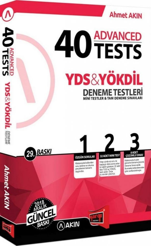 Yargı Yayınları YDS YÖKDİL 40 Advanced Tests 29. Baskı