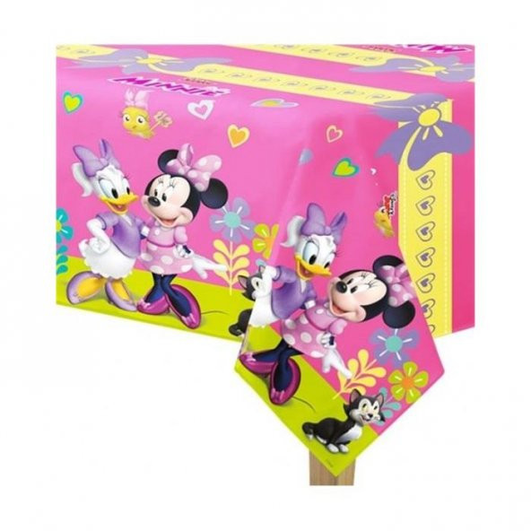 Minnie Mouse Masa Örtüsü 120cm x 180cm Doğum Günü Masa Örtüsü