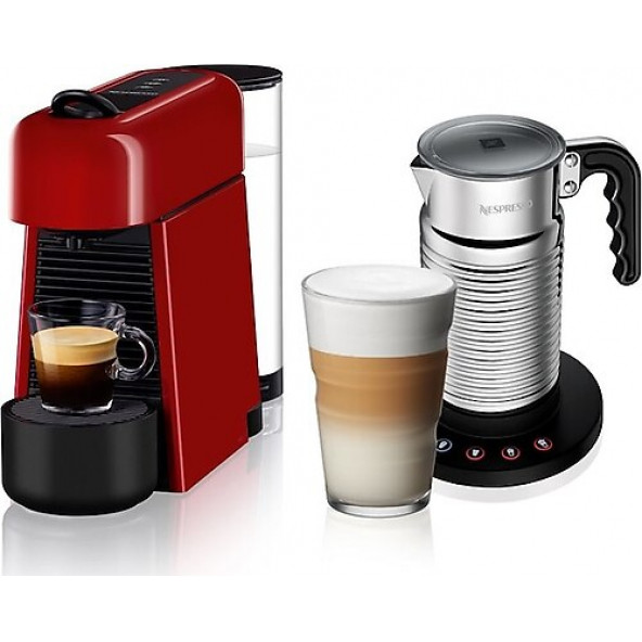Nespresso Essenza Plus D46R Red Bundle Kahve Makinesi