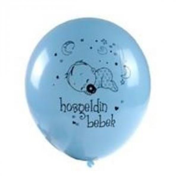 32 Adet Doğum Odası Hoşgeldin Bebeğim Balonu Mavi