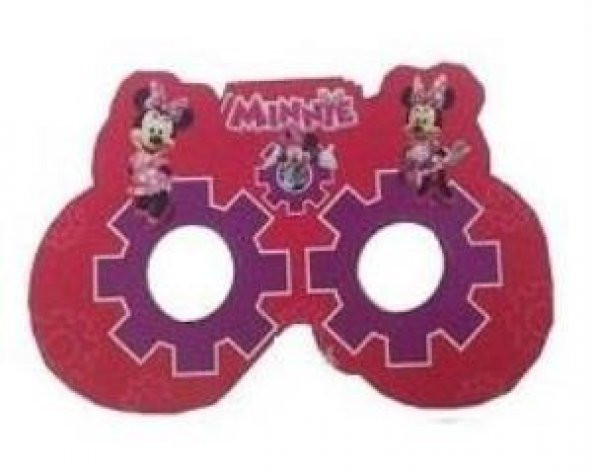 6 Adet Minnie Mouse Karton Gözlük Kız Doğum Günü Parti Malzemesi