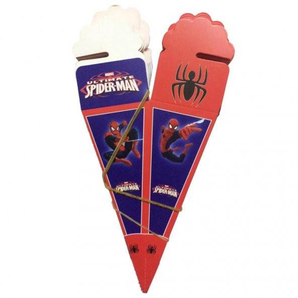 50 Adet Örümcek Adam Spider Man Konsepti Külah Şeker Lokum Kutusu - 2