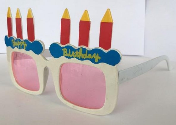 1 Adet Happy Birthday Gözlük, Çılgın Doğum Günü Parti Gözlüğü