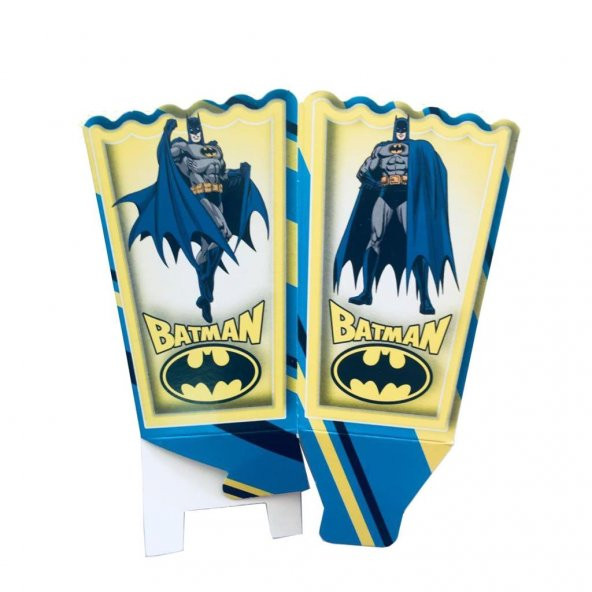10 Adet Batman Mısır İkram Kutusu, Erkek Doğum Günü Şeker Kutusu