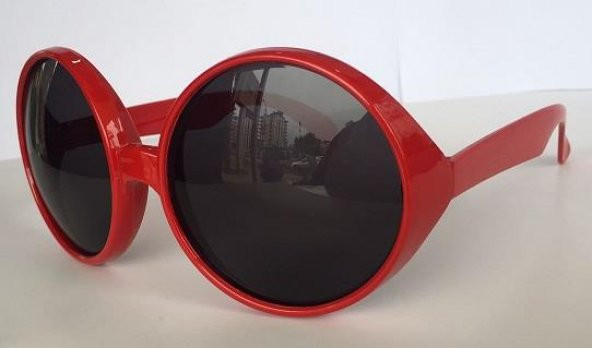 1 Adet Kırmızı Siyah Büyük Gözlük Çılgın Doğum Günü Parti Gözlüğü