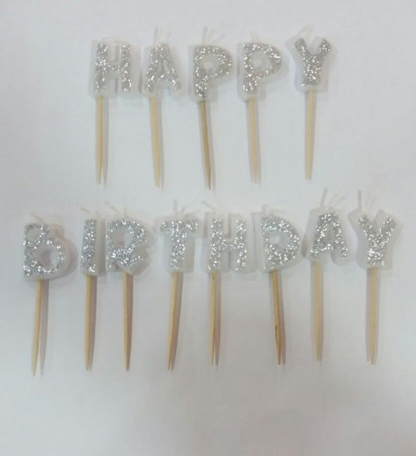 Happy Birthday Pasta Mumu Gümüş(Gri)