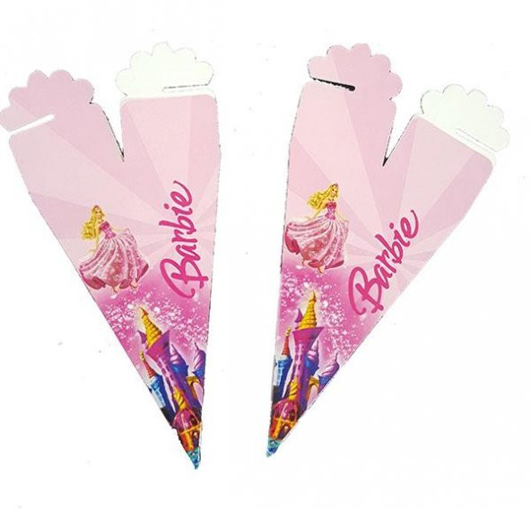 50 Adet Barbie Külah, Şeker Lokum İkram Kutusu