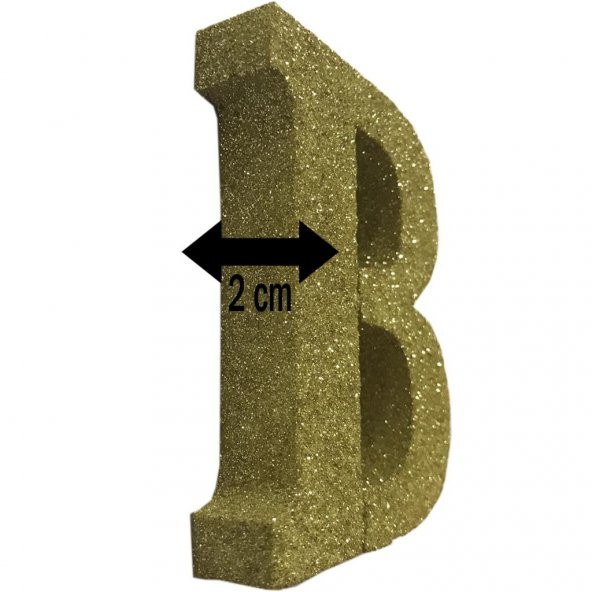 1 Ad 3D Gold Simli Strafor Köpük Harfler Kutu Yazı Rakam Süsleme - 4