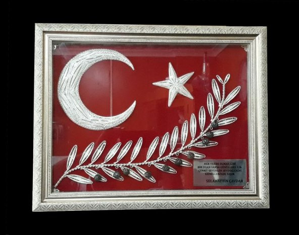 Telkari Bayrak Zeytindalı Çerceve
