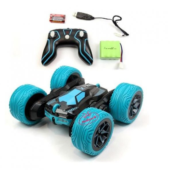 Uzaktan Kumandalı Araba  Full Fonksiyon 2.4Ghz 1:16 Şarjlı Atom Max Acrobat Araba Oyuncak Araba - 2