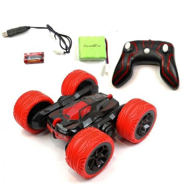 Uzaktan Kumandalı Araba  Full Fonksiyon 2.4Ghz 1:16 Şarjlı Atom Max Acrobat Araba Oyuncak Araba - 7