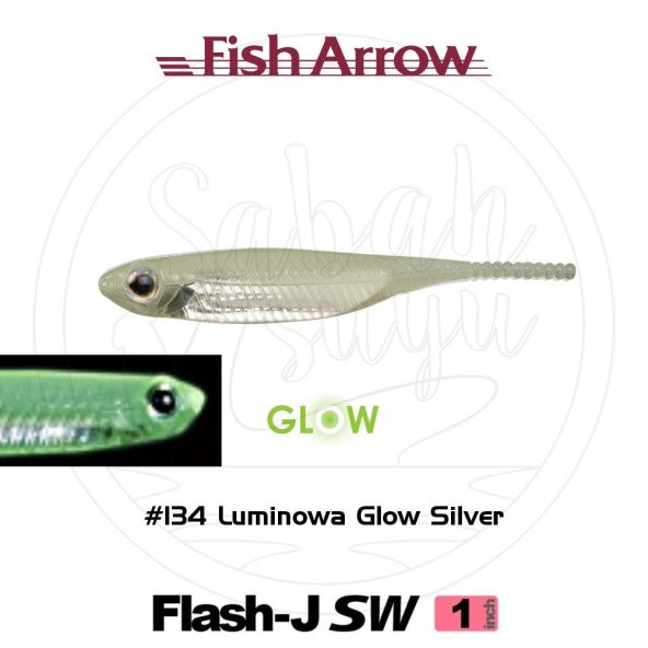Fish Arrow Flash J 2.5cm SW #134 Luminova Glow Silver Sahte Balık