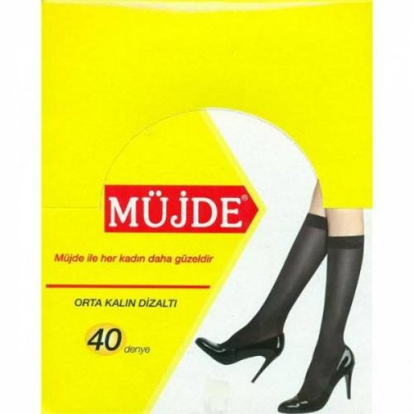 6Lı Paket Müjde Orta Kalın Tül 40 Denye Pantolon Çorap(Sarıkutu)