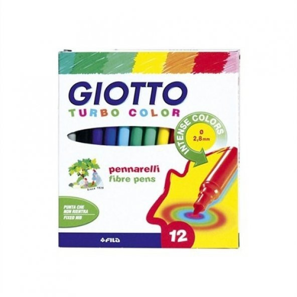 Giotto Turbo Color Keçe Uçlu Boyama Kalemi 12li Paket