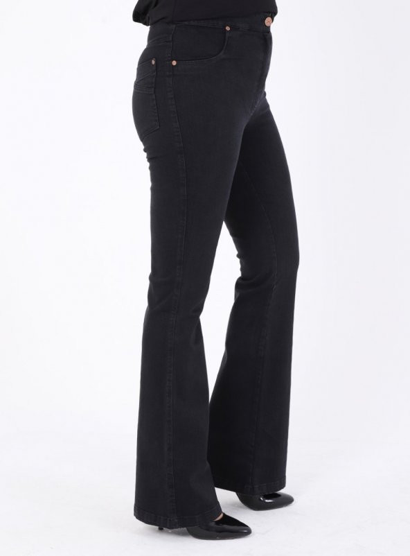 Büyük Beden Spain 1121 Denim Pantolon Siyah - 2