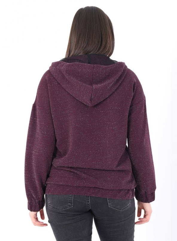 Büyük Beden Tabu Sweat Mürdüm - 2