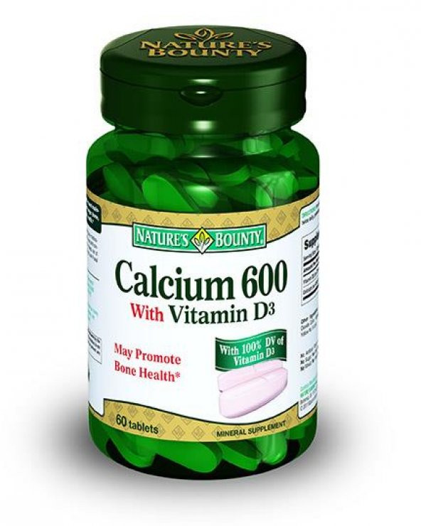 Natures Bounty Calcium 600 Vitamin D3 60 Tablet