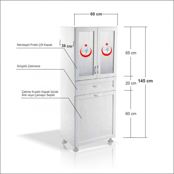 Yıkanabilir İlaç Tıbbi Malzeme İlkyardım Enjeksiyon Ecza Dolabı