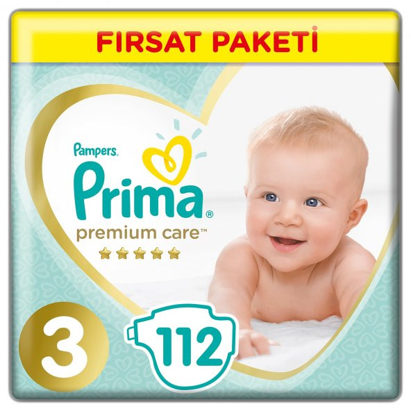 Prima Premium Care 3 Beden 112 Adet Bebek Bezi Kargo Ücretsiz