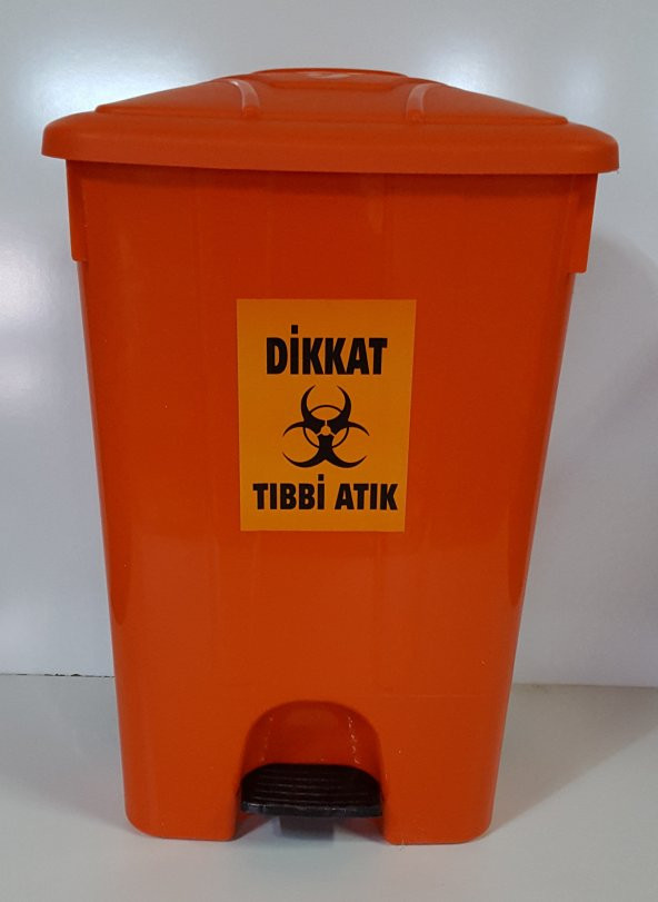 TIBBİ ATIK KOVASI 85 LT PEDALLI TEKERLEKLİ - 6