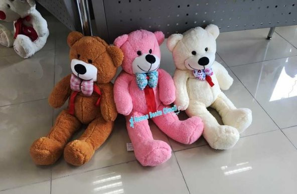 Oyuncak Ayı Peluş Ayı 75 Cm Romantik Ayıcık Uyku Arkadaşım Pembe Ayı Tam Sarılmalık Sevimli - 5