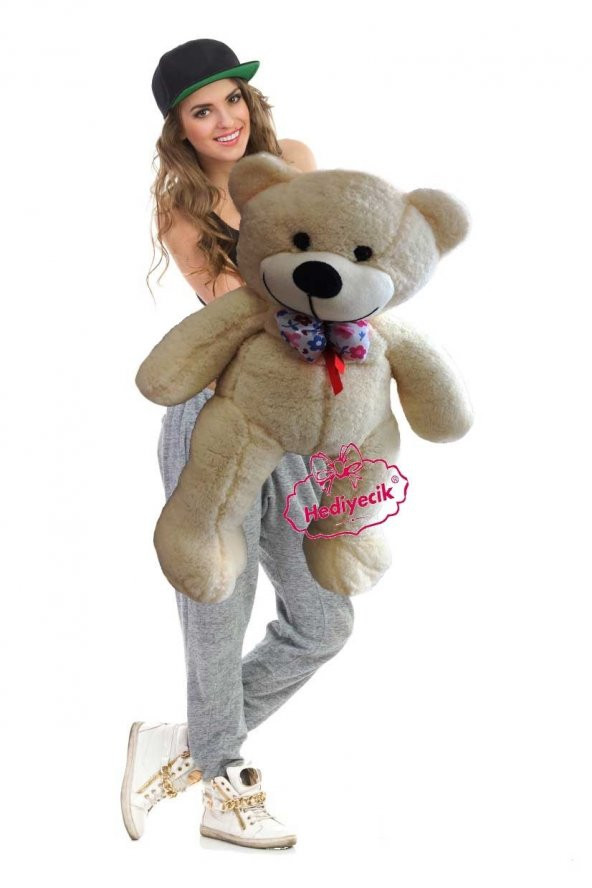 Oyuncak Ayı Peluş Ayı 75 Cm Romantik Ayıcık Uyku Arkadaşım Pembe Ayı Tam Sarılmalık Sevimli - 6