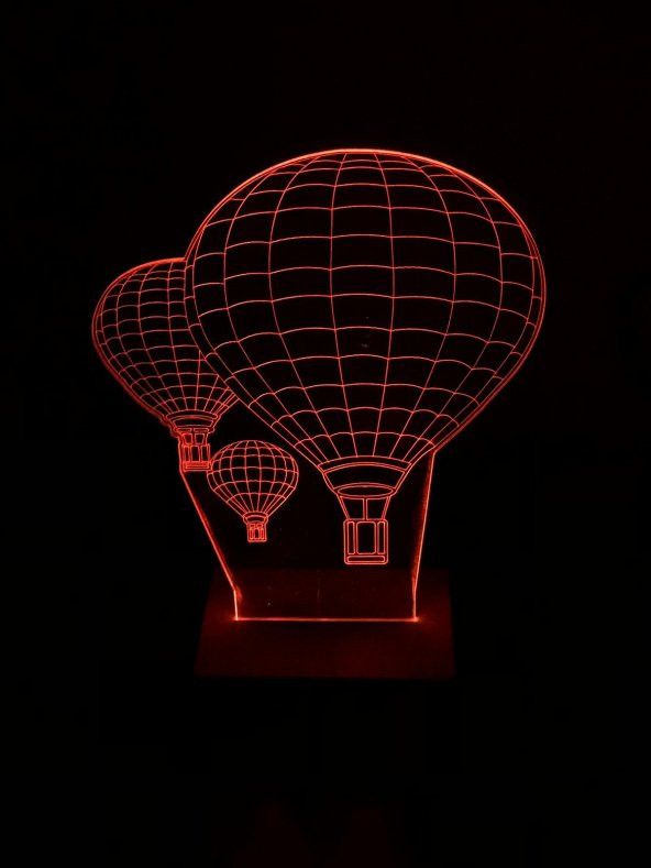 3D 3Boyutlu Uçan Balon Kişiye Özel Kumandalı 16 Renk LED