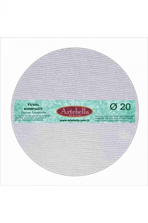 20 cm Pres Kompozit Yuvarlak Tuval - 3
