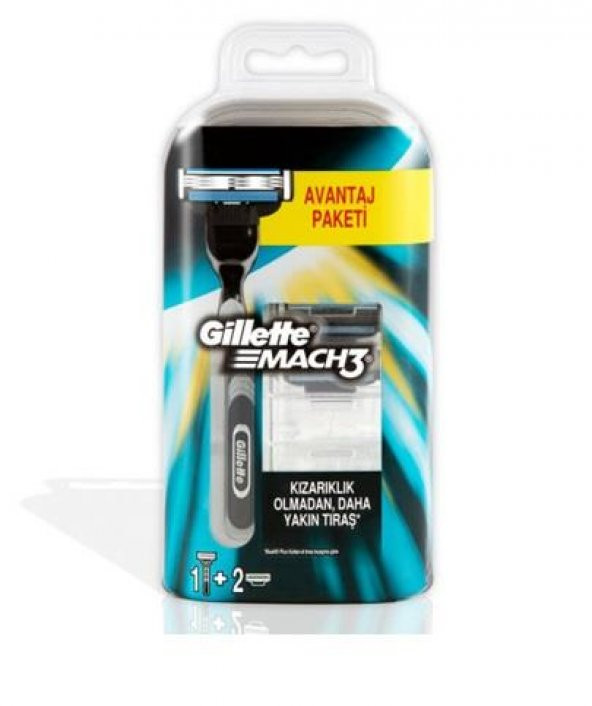 Gillette Mach3 Tıraş Makinesi + 2 Yedek