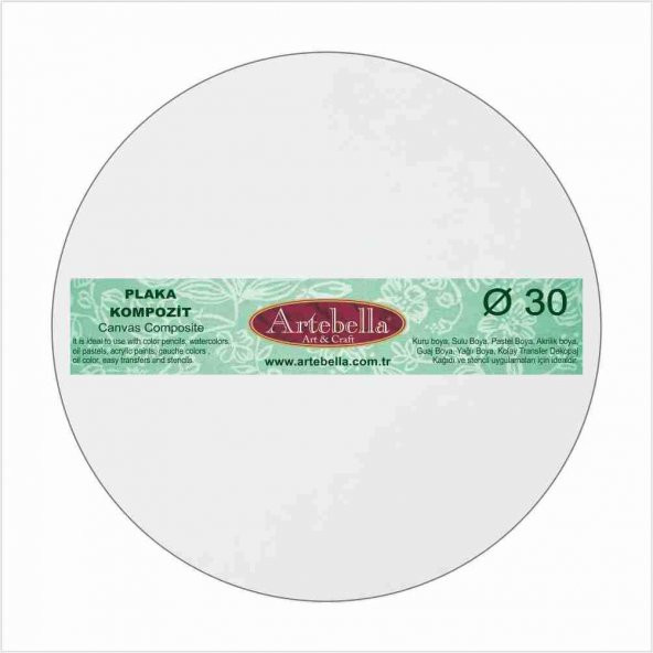 30 cm Pres Kompozit Yuvarlak Plaka