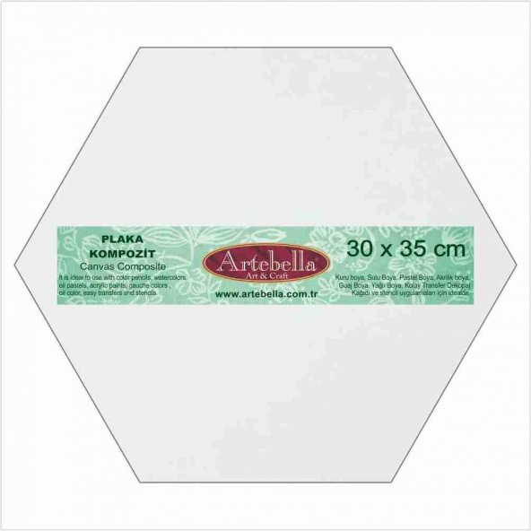 30x35 cm Pres Kompozit Altıgen Plaka