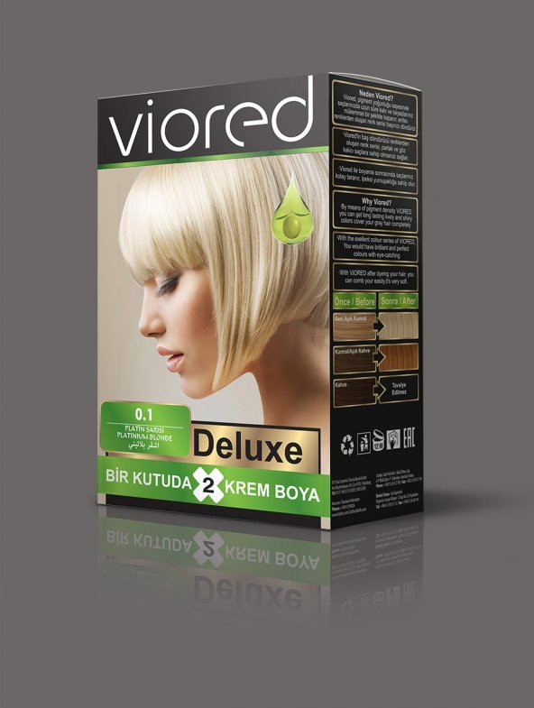 Sea Color Viored Deluxe Set Saç Boyası 0.1 Platin Sarısı 2 Boyama