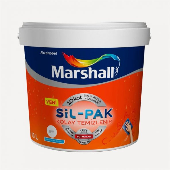 Marshall SİL-PAK Silinebilir İç Cephe Boyası 2,5 lt/3 kg