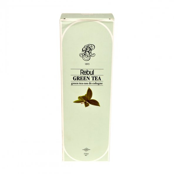 Yeşil Çay Kolonyası 80 Derece Cam Şişe Green Tea 270 ML