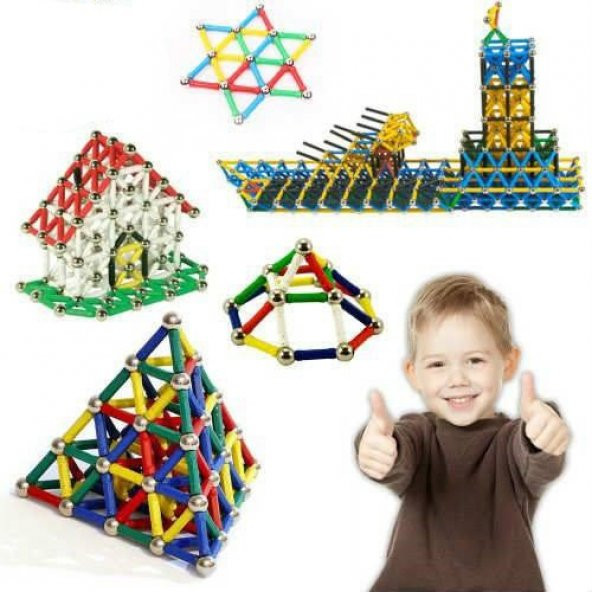 Manyetik Lego Seti 60 Parça Mıknatıslı Lego Set Çubuk Lego Mganet Lego Maagnetic Lego