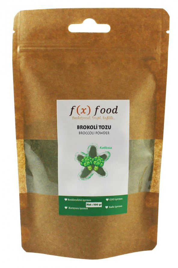 Fx Food Brokoli Tozu Katkısız 100 g ℮