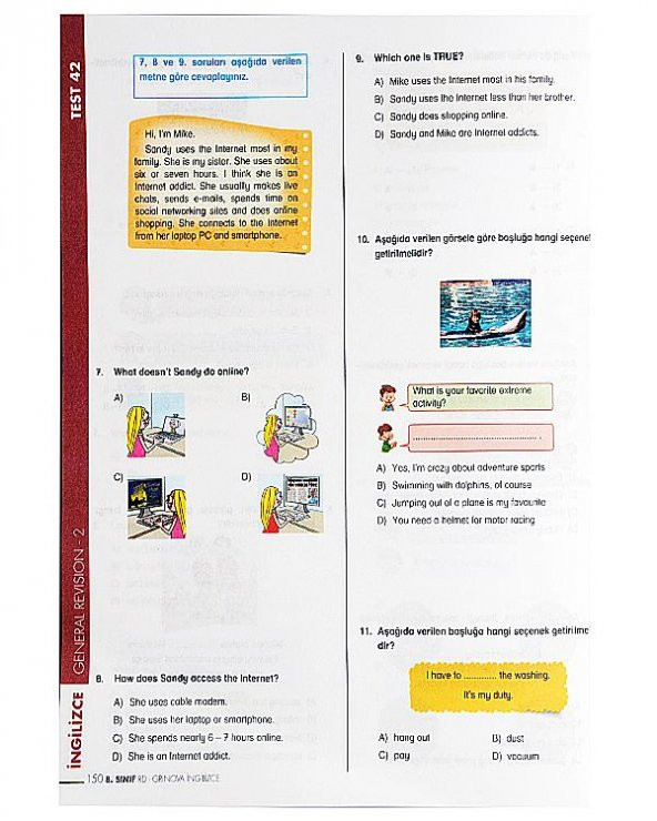 8. Sınıf İngilizce Soru Bankası (Dörtrenk Yayınları) - 4