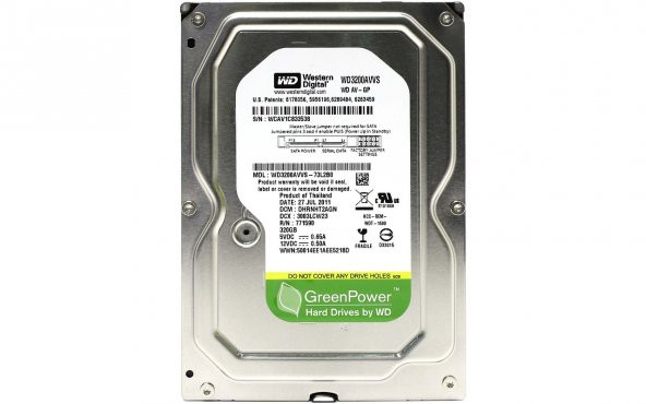WD Green Power 320GB 7200Rpm 8Mb 3,5 SATA3 Sabit Disk WD3200AVVS