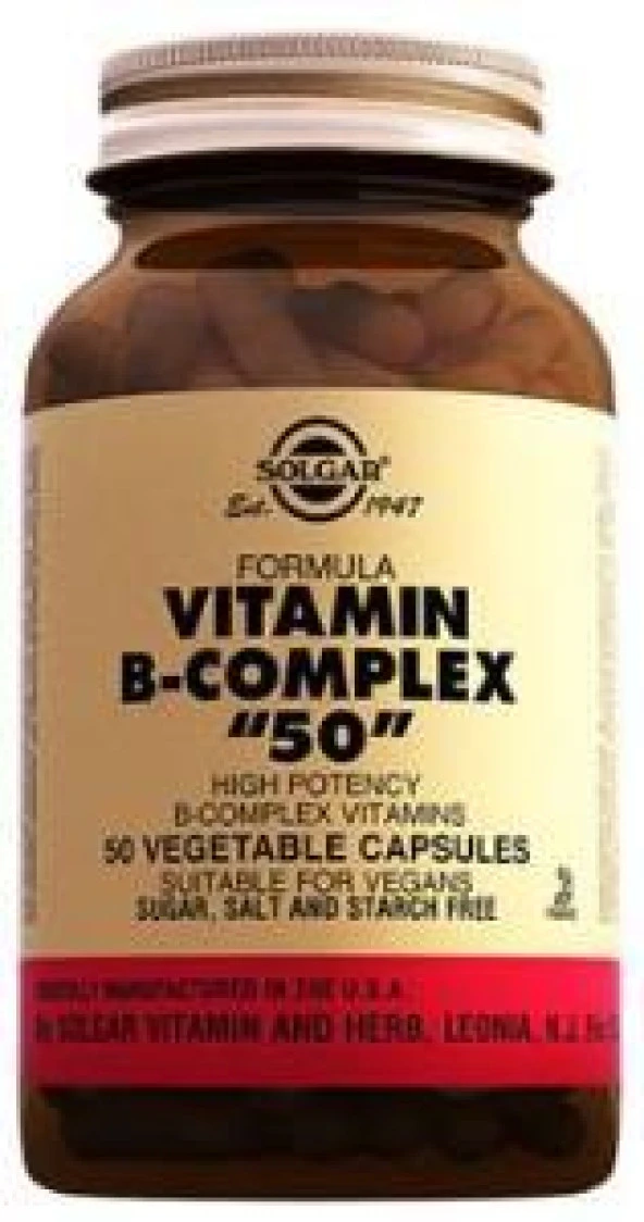 Solgar Vitamin B Complex 100 Kapsül
