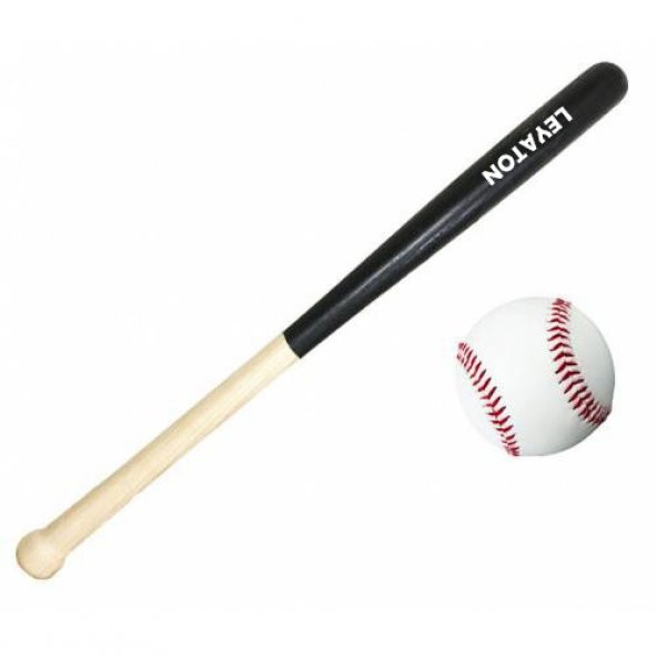 Beyzbol Sopası Ahşap 61 cm + Beyzbol Topu Hediye Şok Fiyat