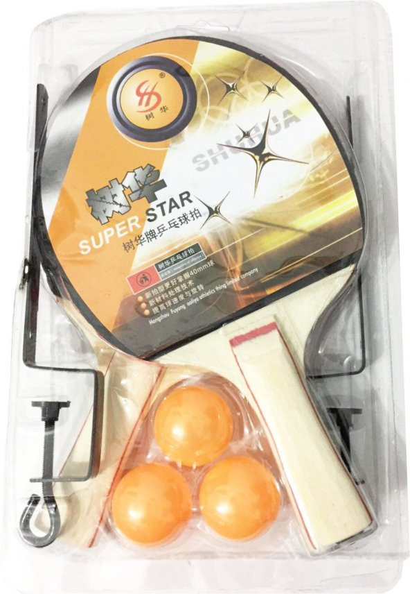 Masa Tenisi Komple Seti - 2 Raketi + 3 Pinpon Topu + File - 3