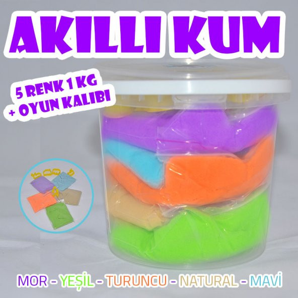 Kinetik Kum Smart Sand Hi-Q Toys Belgeli ( 1 Kg 5 Renk )